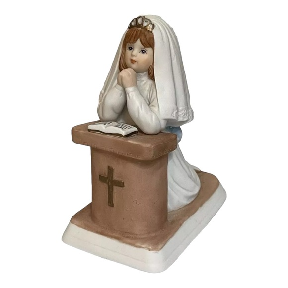 Enesco Religious Girl First Holy 1st Communion Ceramic Figure Statue VTG 1981 - Picture 3 of 14